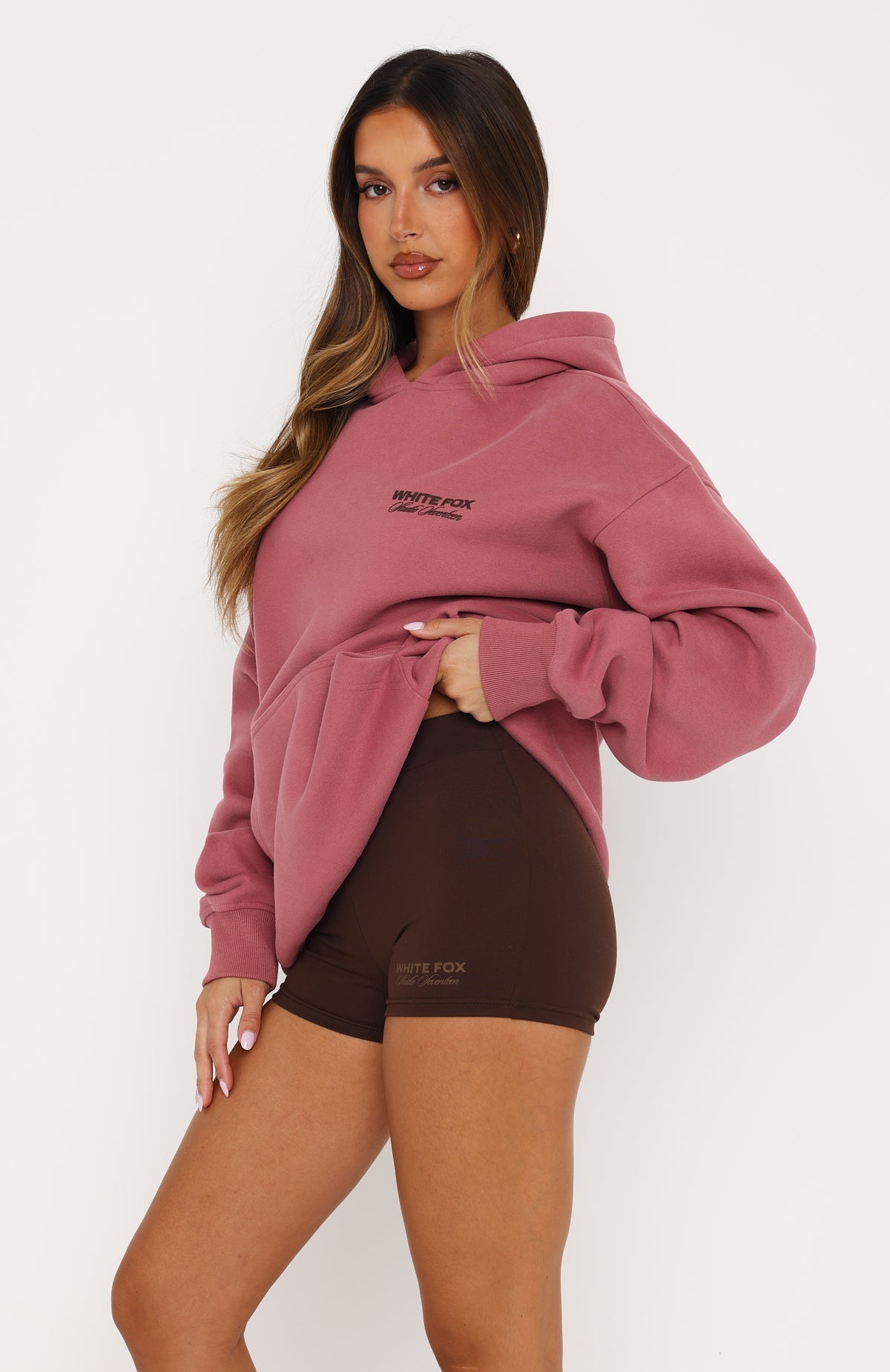 White Fox Studio 17 Lila Booty Bike Shorts Chocolate