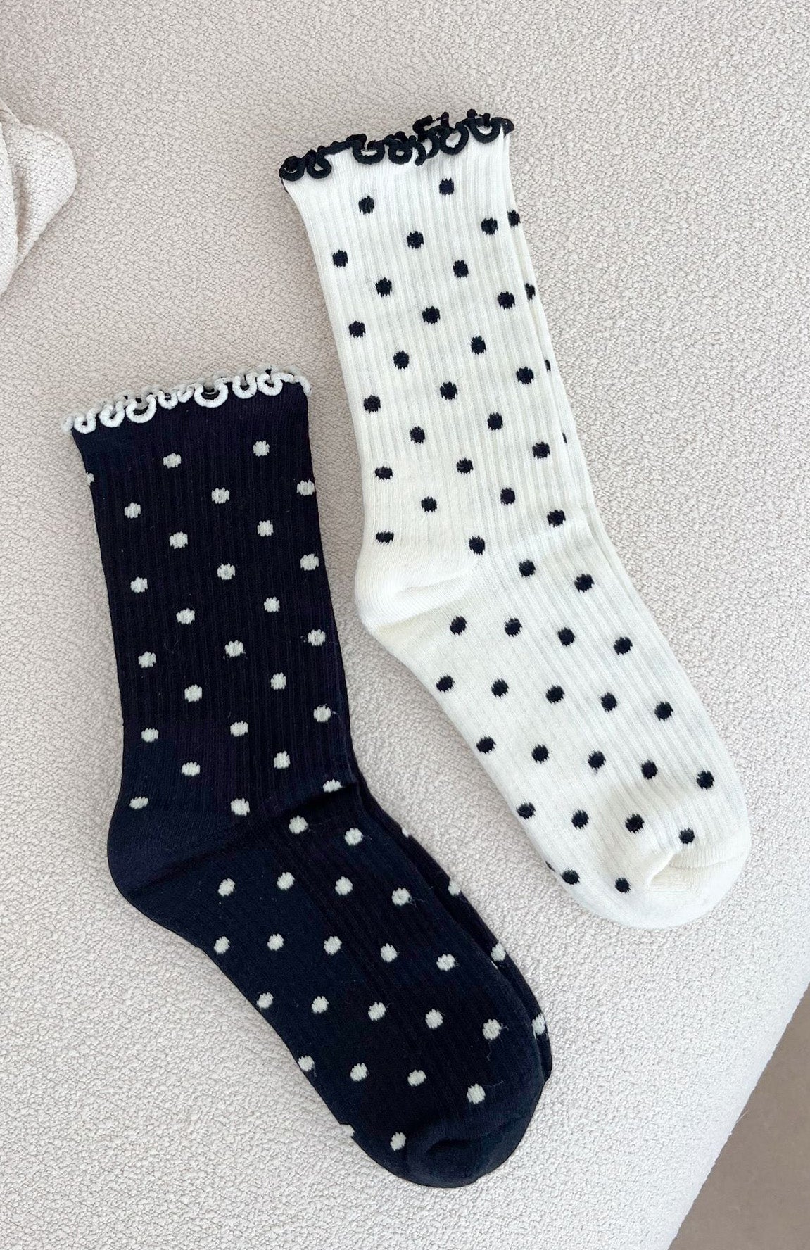 White Fox Worth Sharing 2 Pack Socks Cream/Black