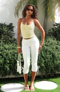 White Fox Day Dreamer Capri Pants Off White