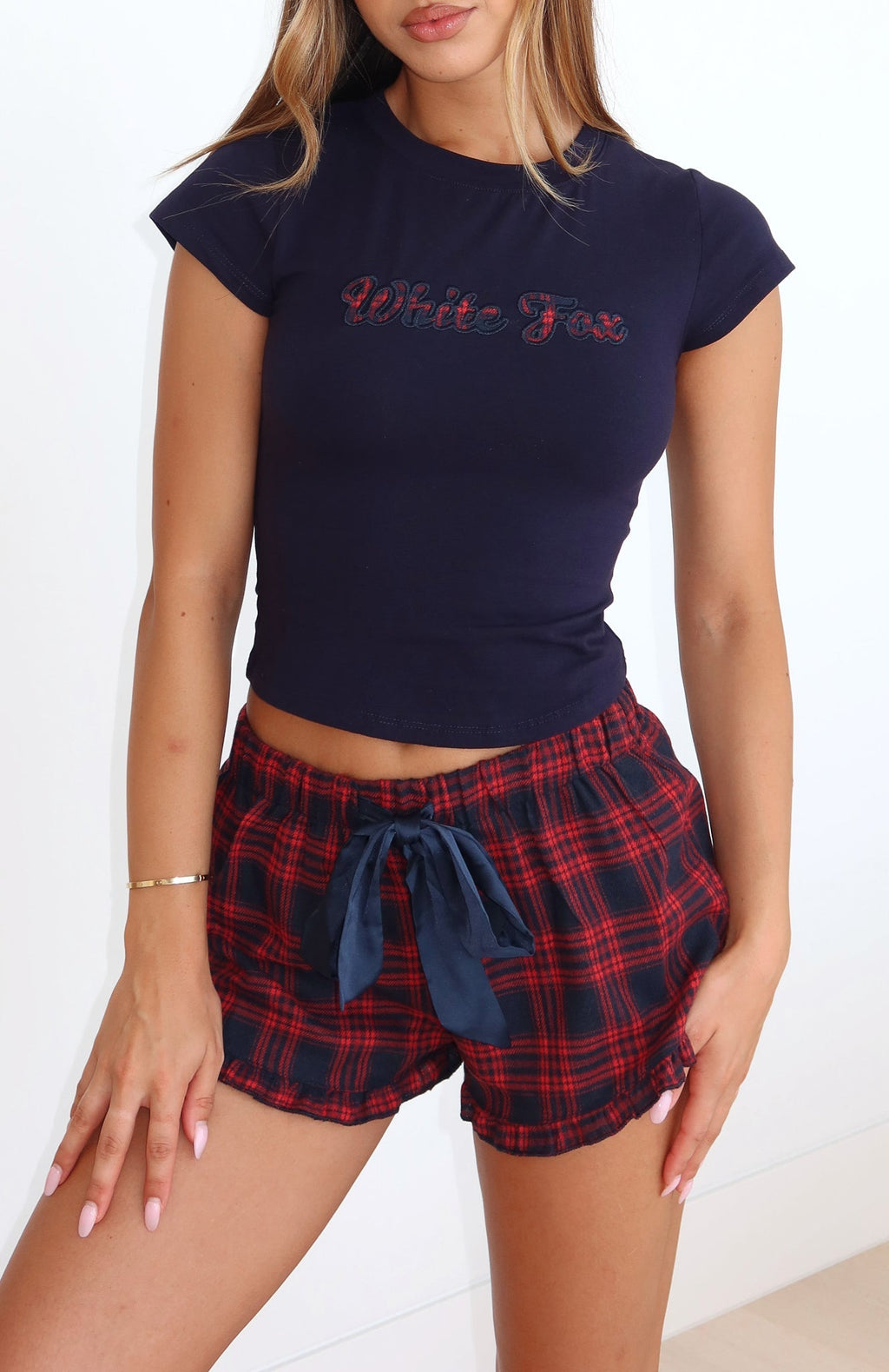 White Fox That Time Of The Year Pyjama Shorts Red/Navy