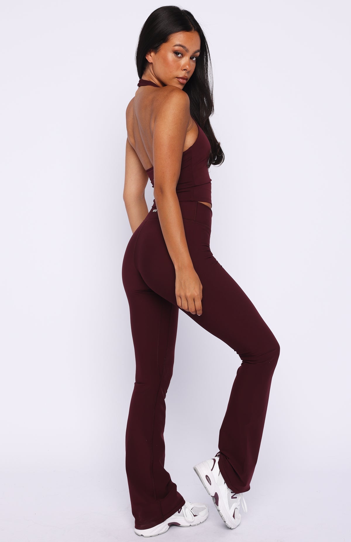 White Fox Movement Flare Leggings Merlot