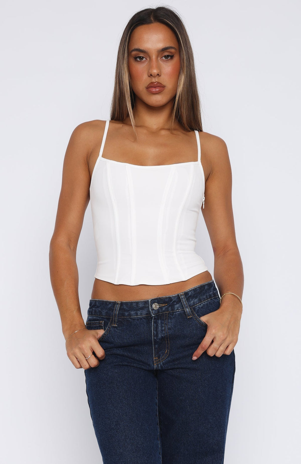 White Fox Jealousy Bustier White