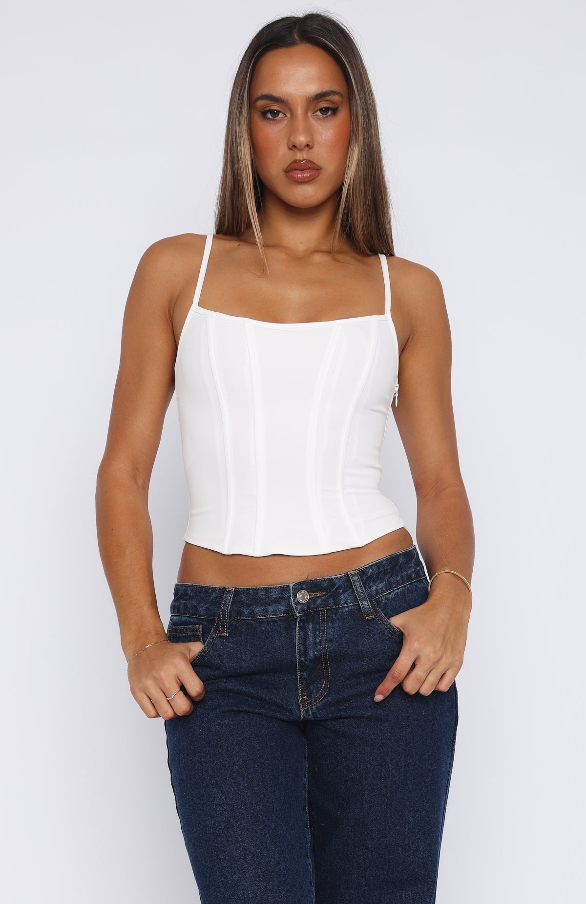 White Fox Jealousy Bustier White