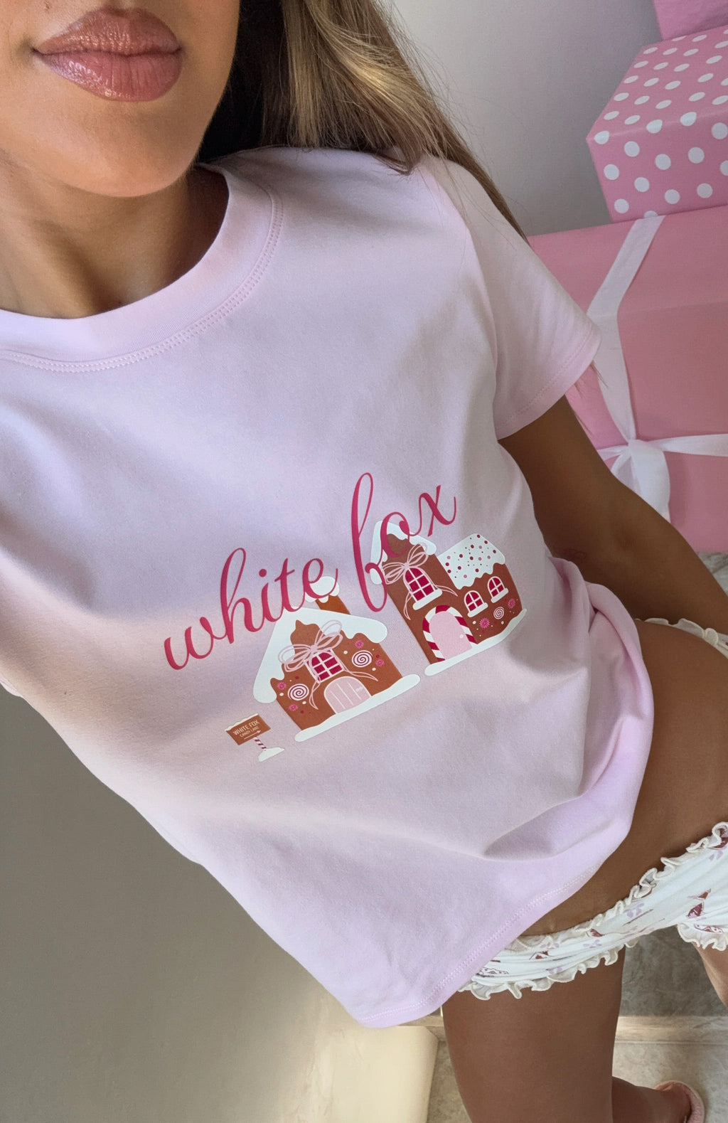 White Fox Gingerbread Dreams Pyjama Set Gingerbread Dreams