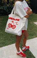 White Fox With Love In The Moment Tote Bag White