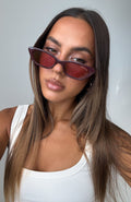 White Fox Ethan Sunglasses Burgundy