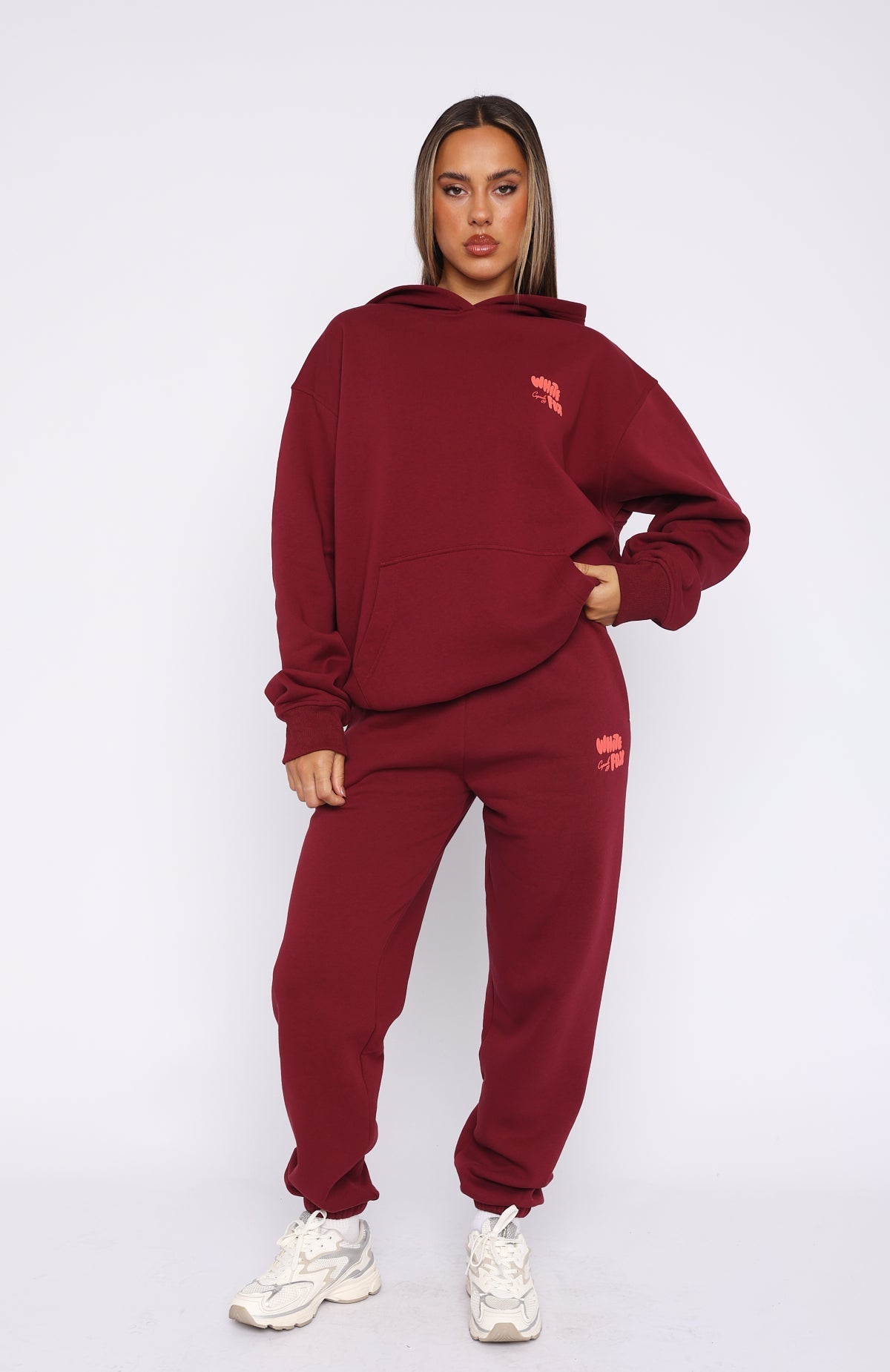 White Fox Capsule 9 Star Of The Moment Sweatpants Burgundy