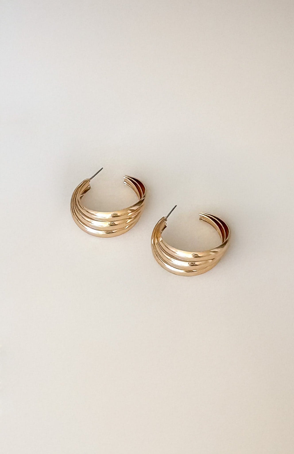 White Fox Cerese Earrings Gold