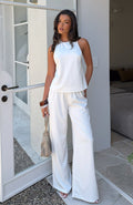 White Fox Way She Walks Pants Pearl