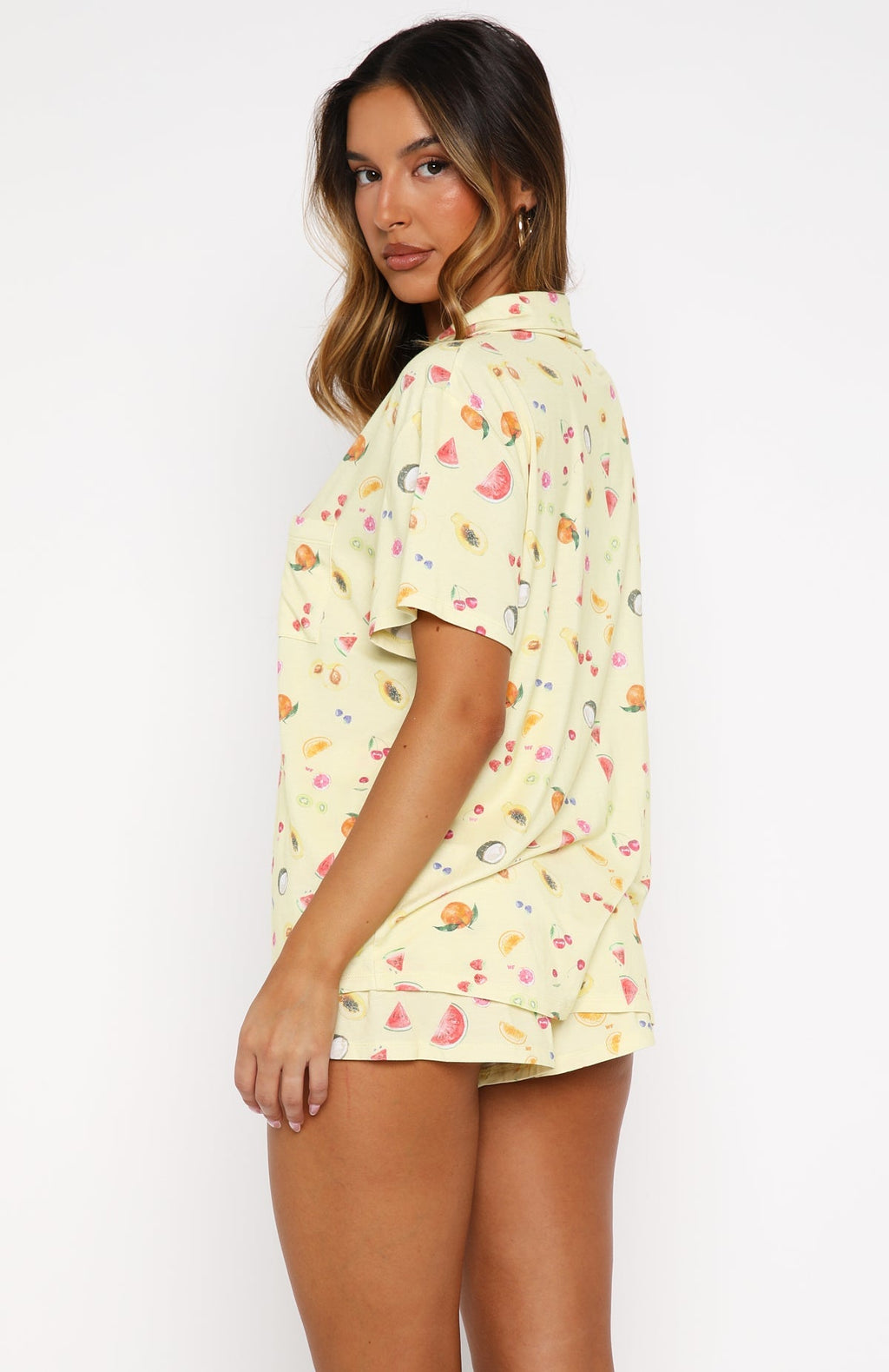 White Fox Dreamscape Printed Pyjama Set Fruit Salad