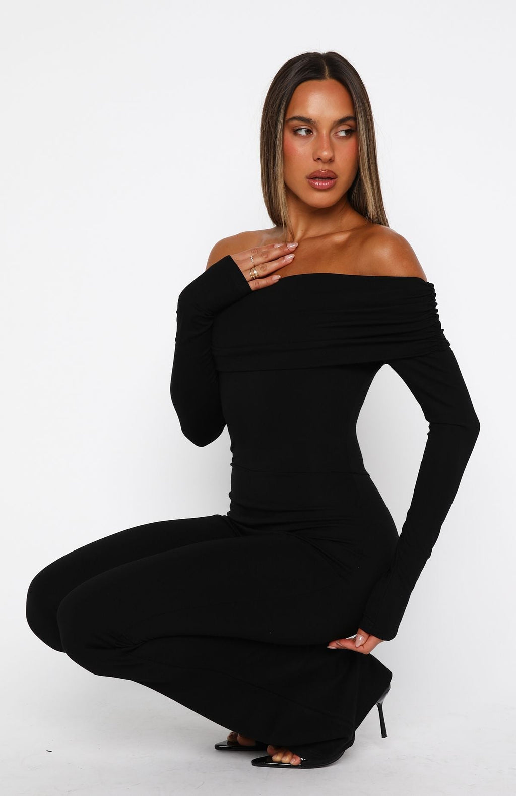 White Fox For The Girls Long Sleeve Jumpsuit Black