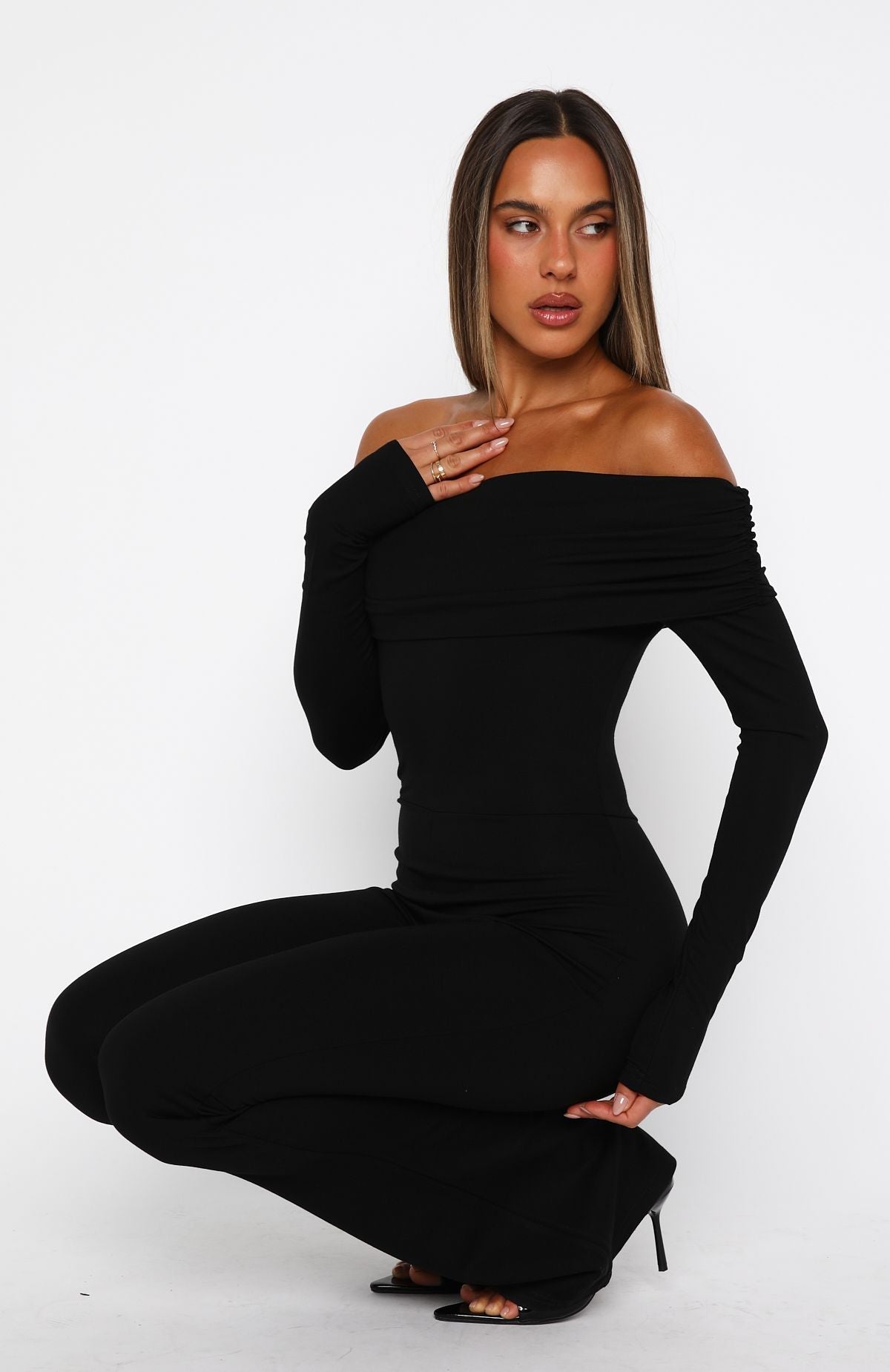 White Fox For The Girls Long Sleeve Jumpsuit Black