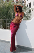 White Fox Luminous Maxi Skirt Berry Lush