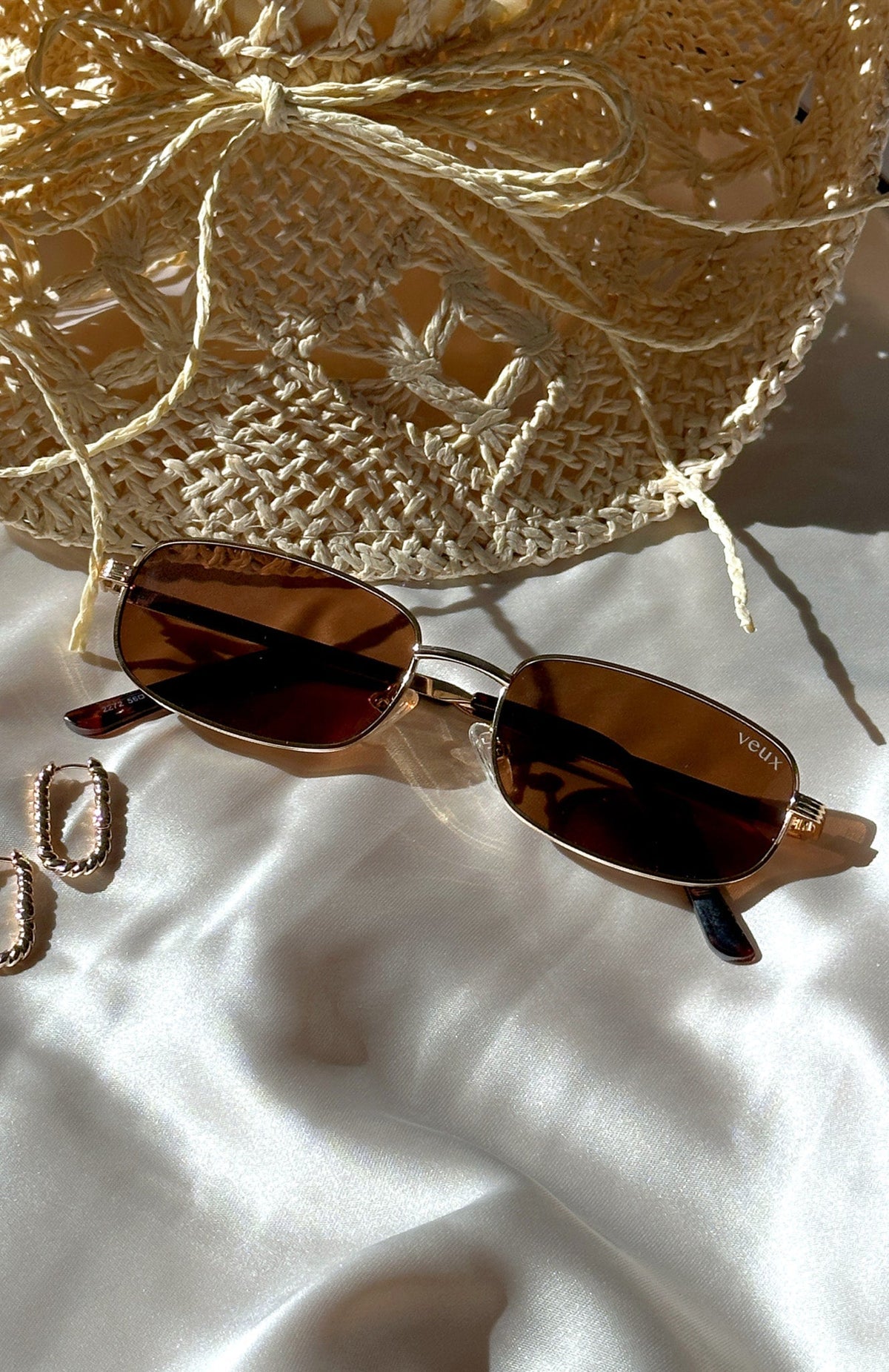 White Fox Canyon Sunglasses Gold/Brown Lens