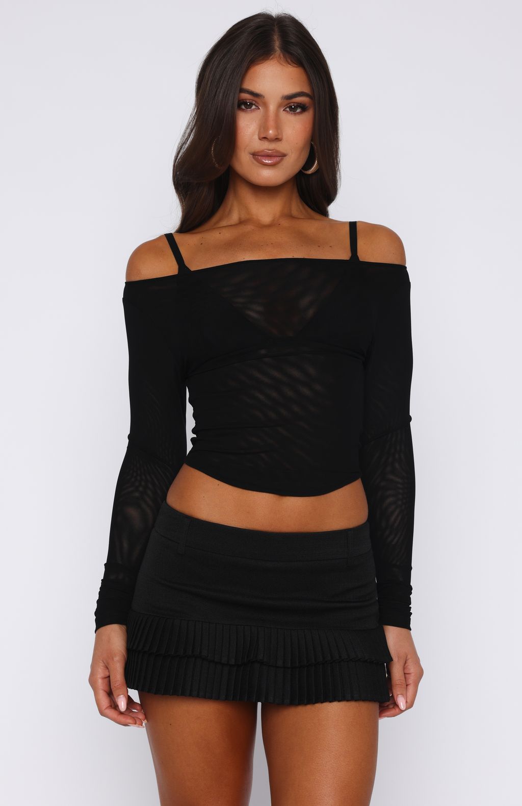 White Fox Ignoring Me Mini Skort Black