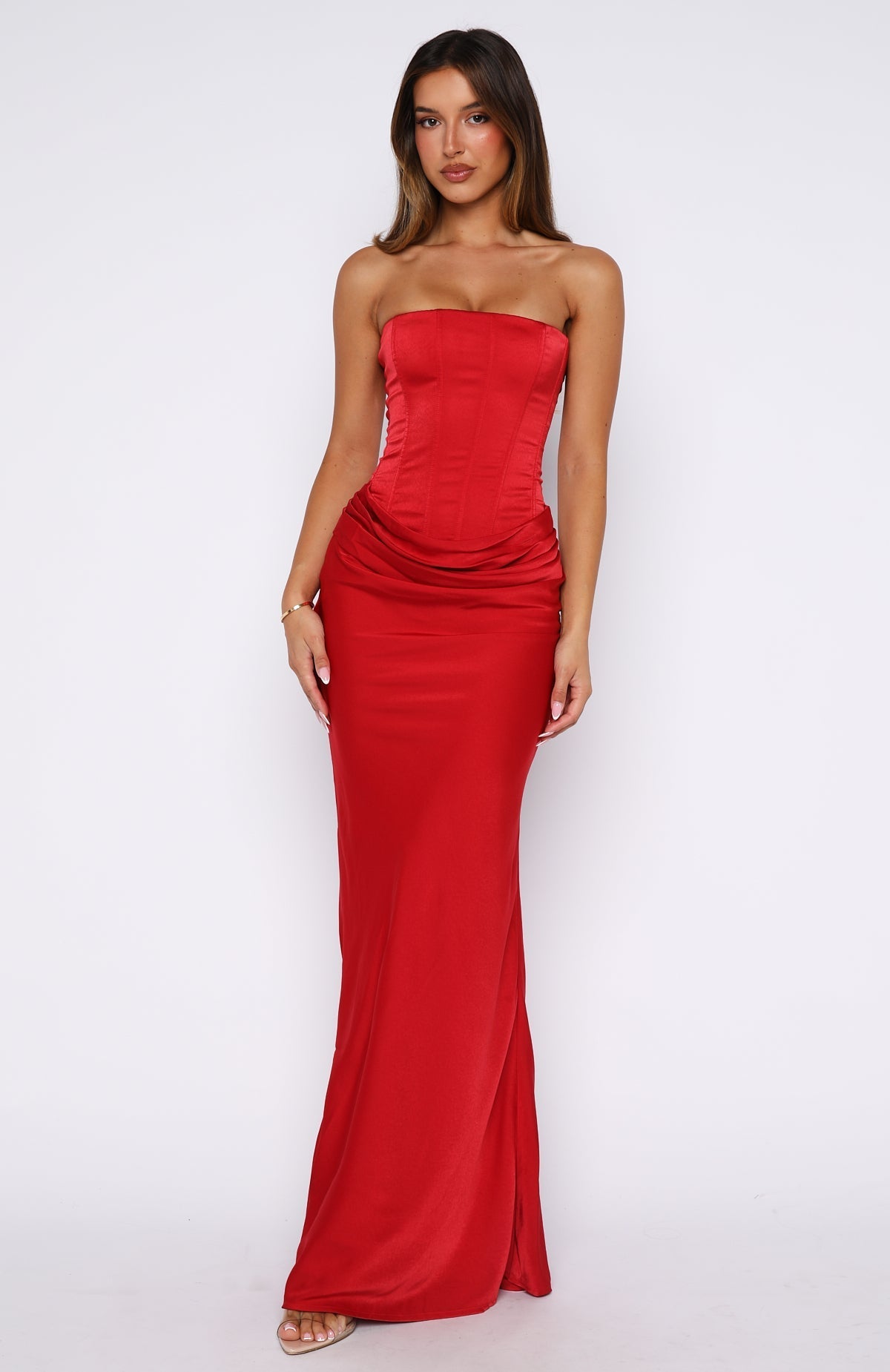 White Fox Love This Feeling Maxi Dress Red