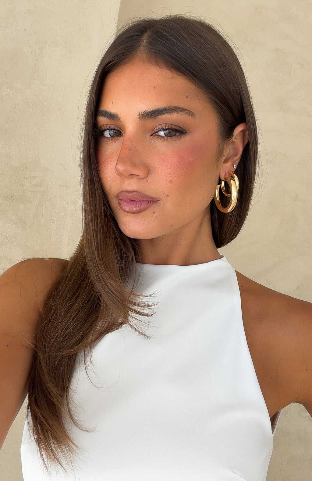 White Fox Oakley Earring Set Gold