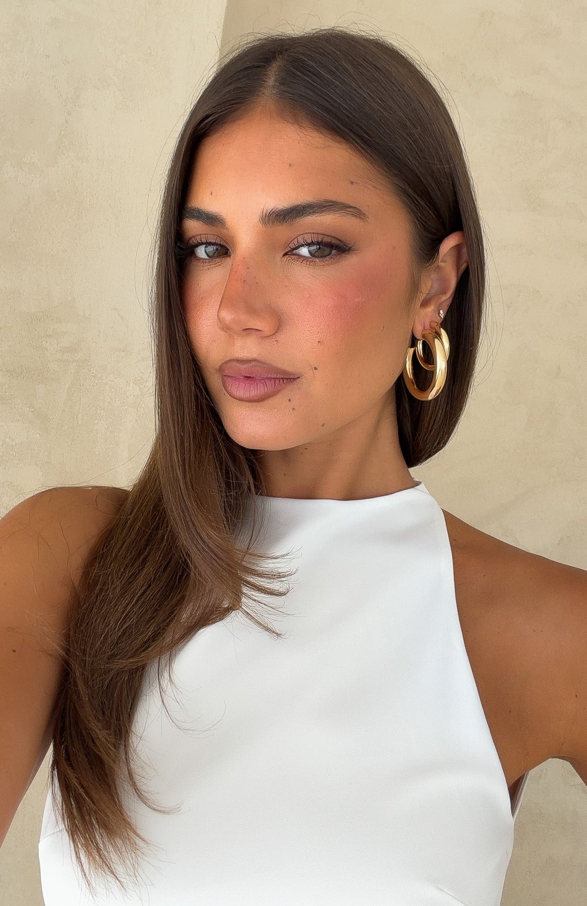 White Fox Oakley Earring Set Gold