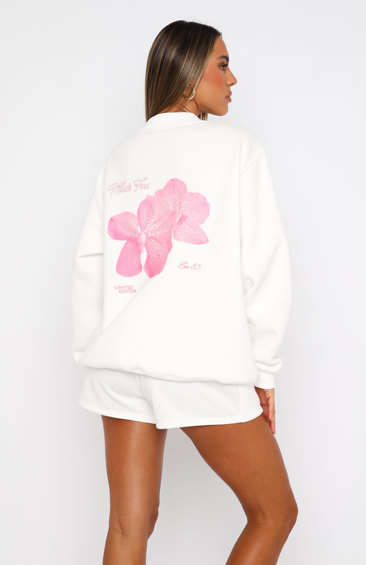 White Fox With Love Forever Oversized Sweater White