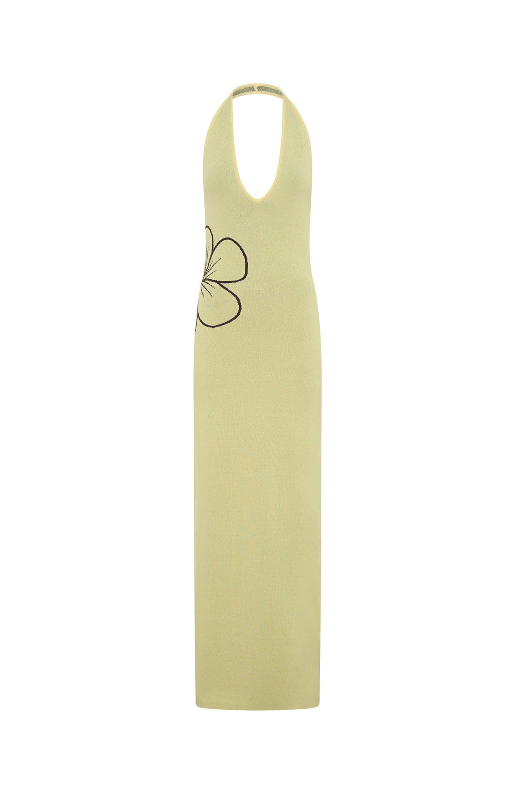 White Fox Baddie Era Knit Maxi Dress Lemon