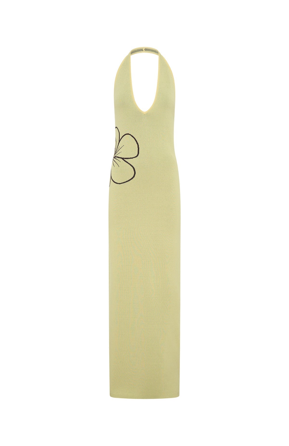 White Fox Baddie Era Knit Maxi Dress Lemon