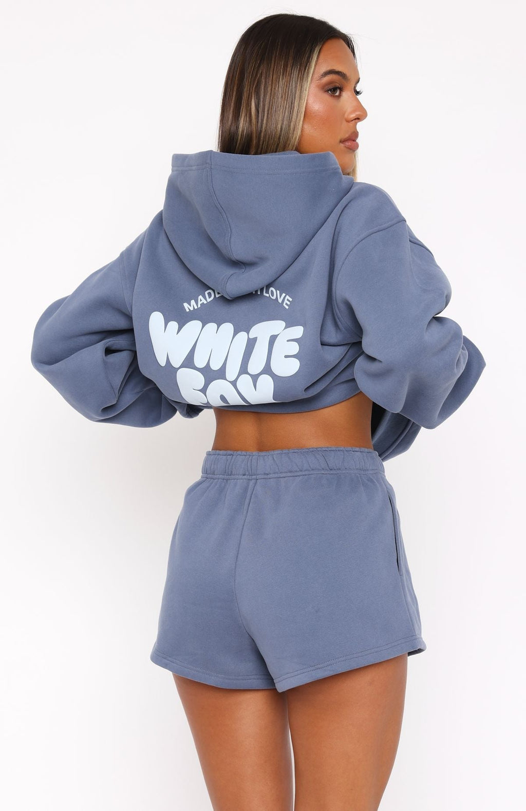 White Fox With Love For You Lounge Shorts Ocean