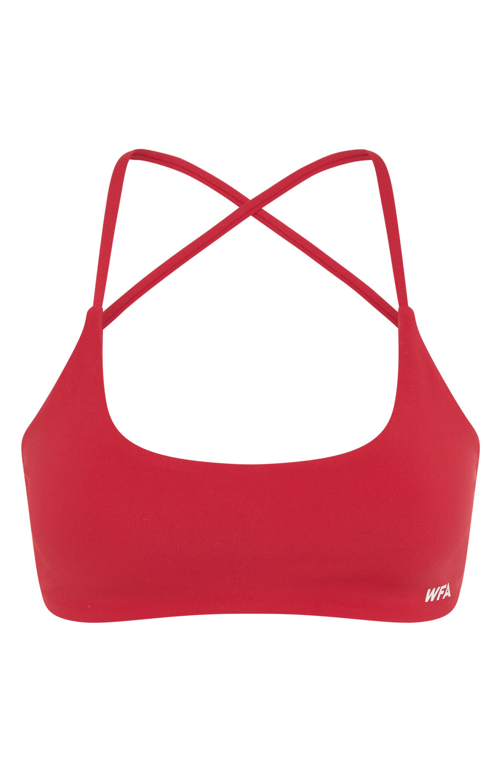 White Fox She's Healthy Sports Crop Cherry Red