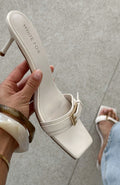 White Fox Sunny Mules Bone