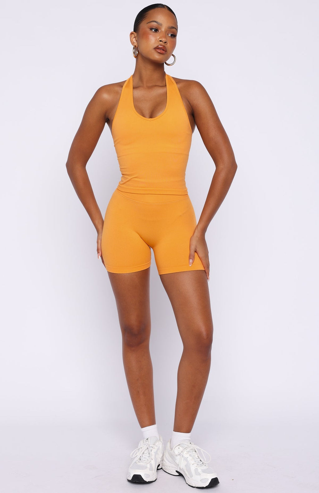 White Fox Grit Seamless Active Tank Mango