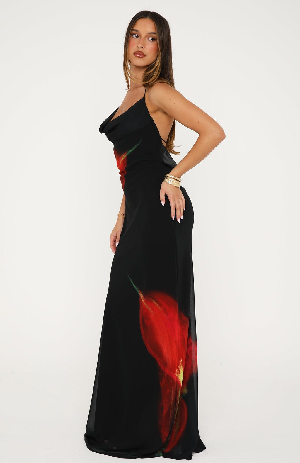 White Fox Peachy Life Maxi Dress Burning Lily