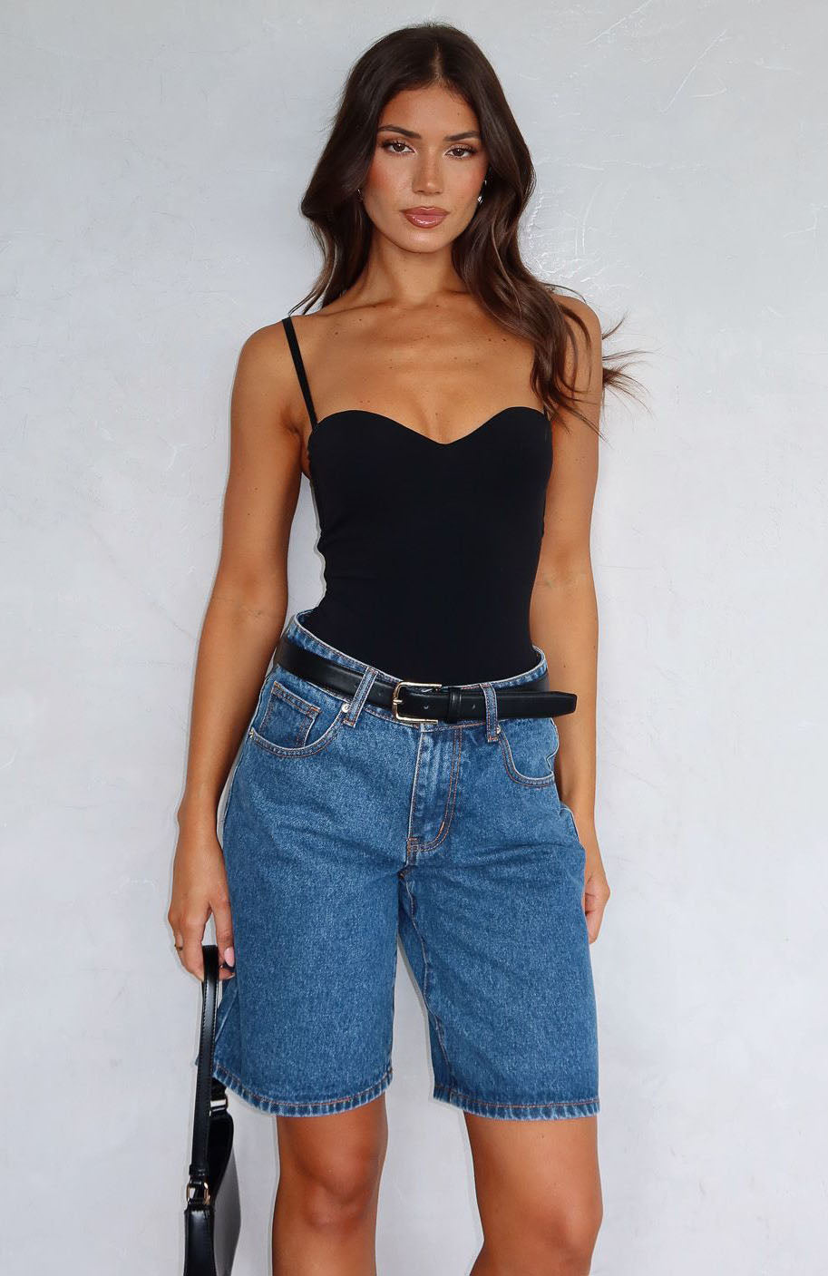 White Fox Stuck To You Bodysuit Black