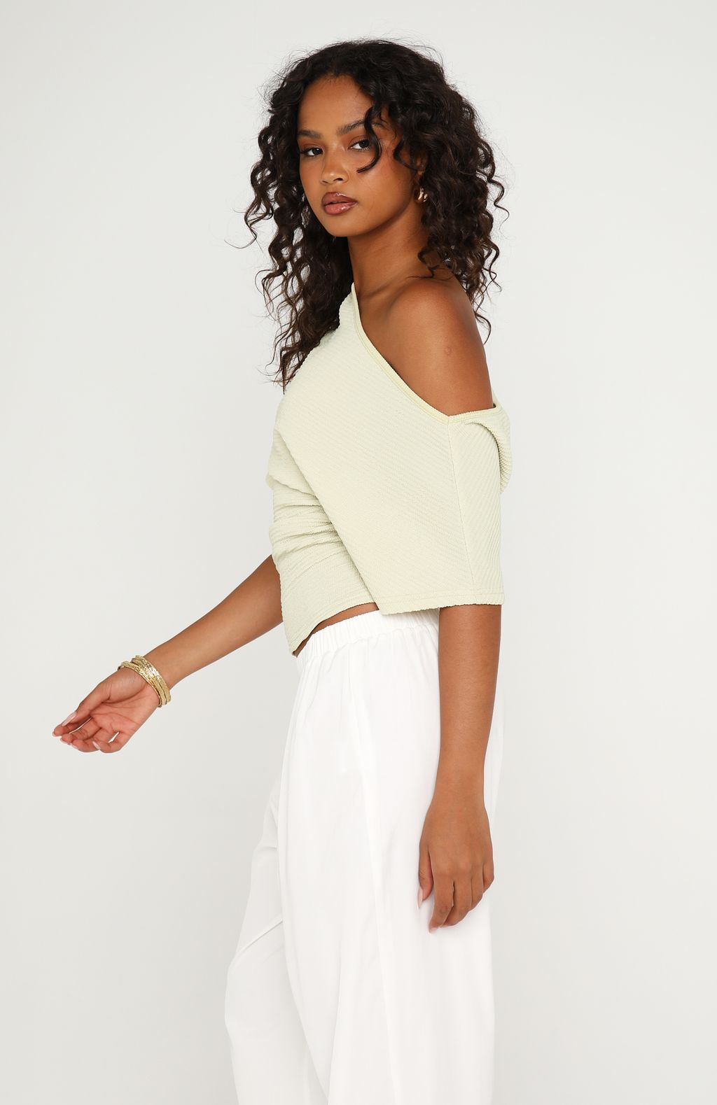 White Fox Fateful Moment Cinched Top Matcha
