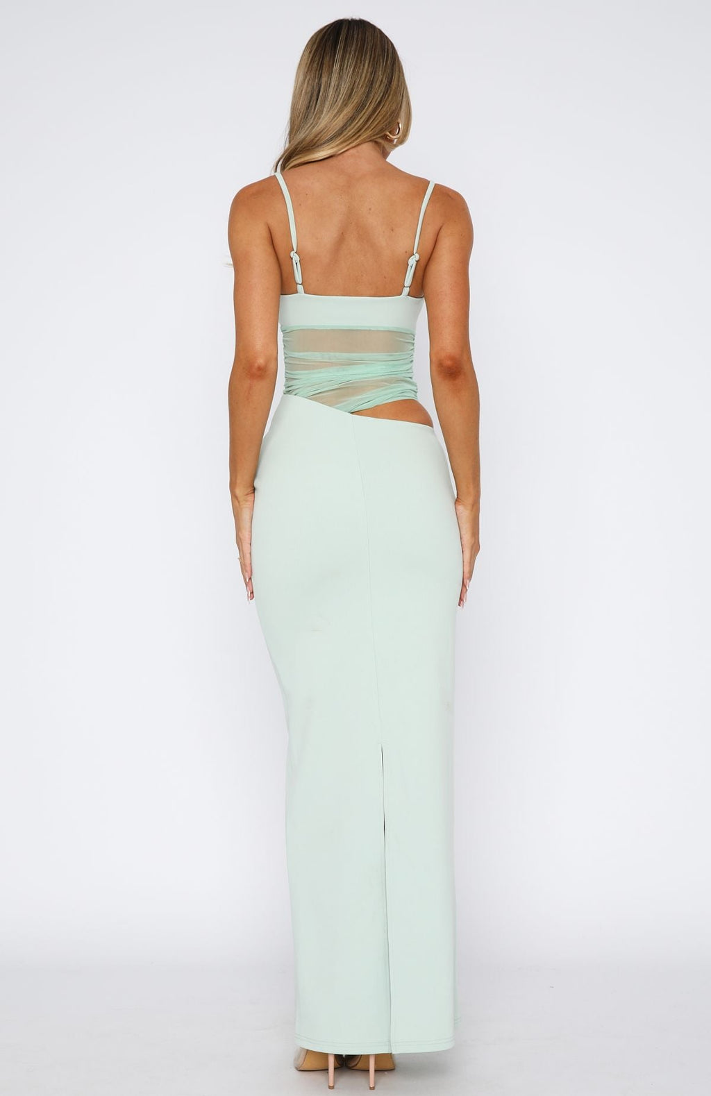 White Fox Call Me Up Maxi Dress Mint