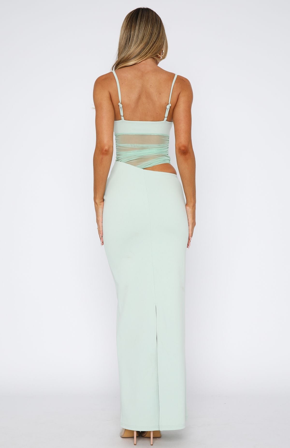 White Fox Call Me Up Maxi Dress Mint