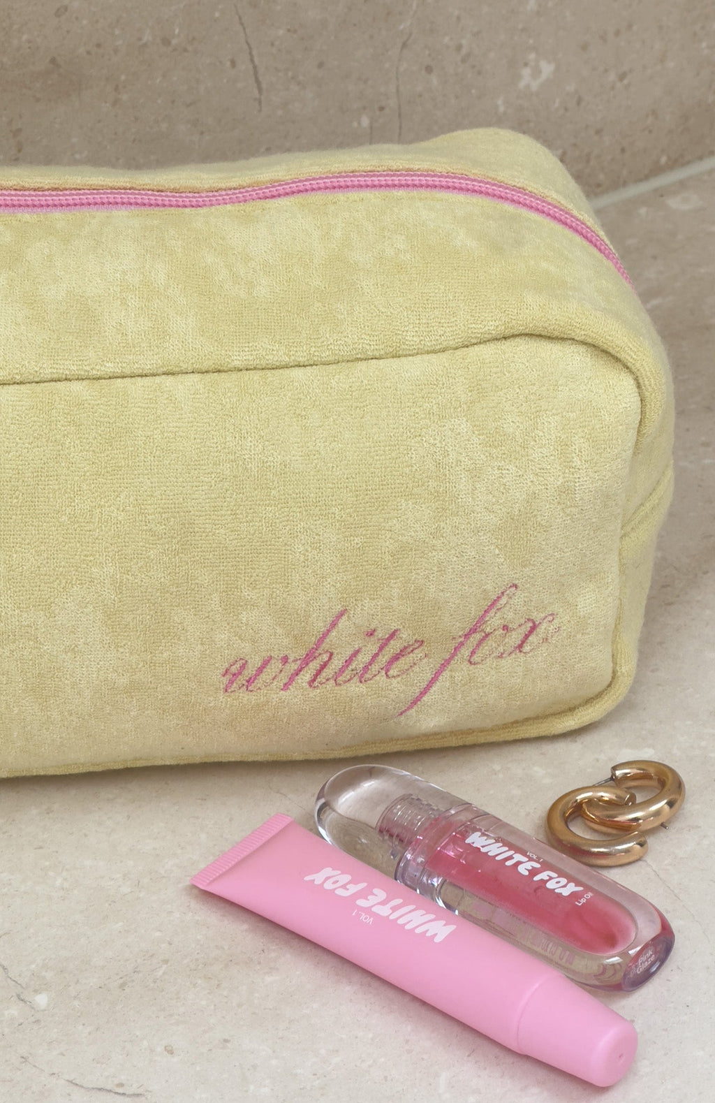 White Fox Lillian Cosmetic Bag Lemon