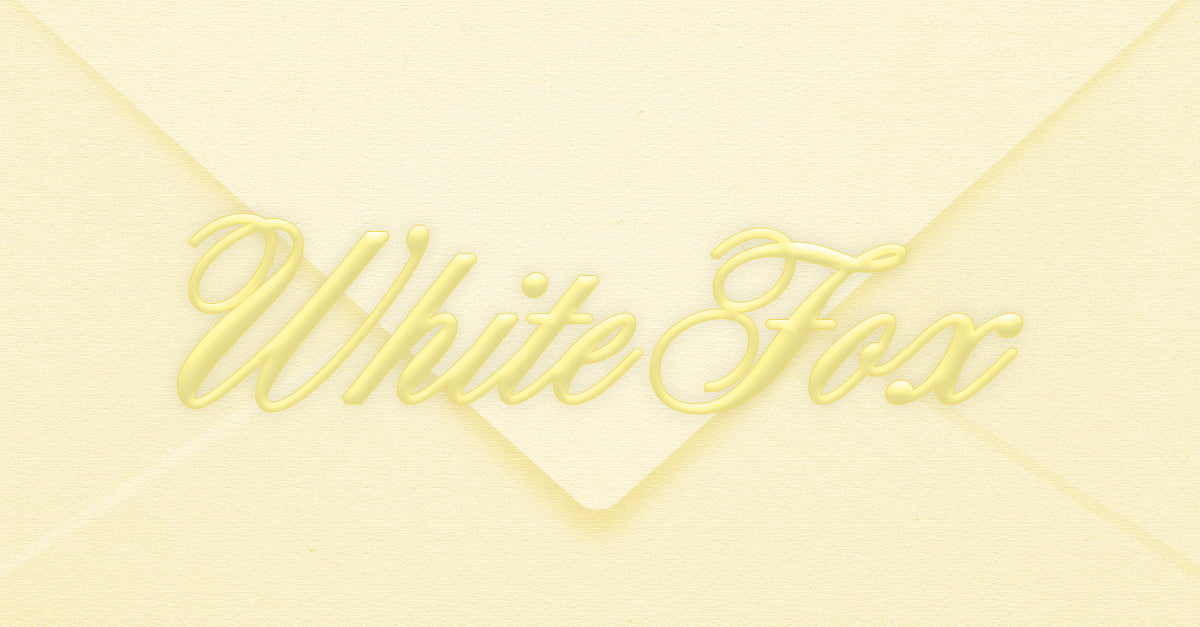 White Fox Envelope Gift Card