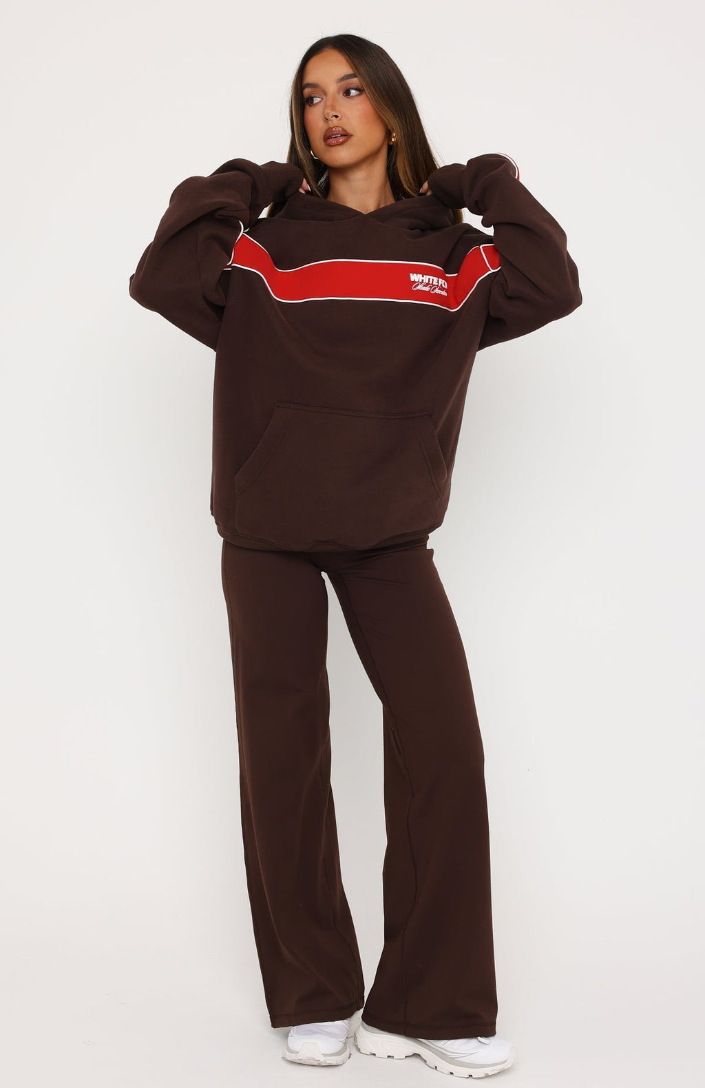 White Fox Studio 17 Jules Oversized Hoodie Chocolate