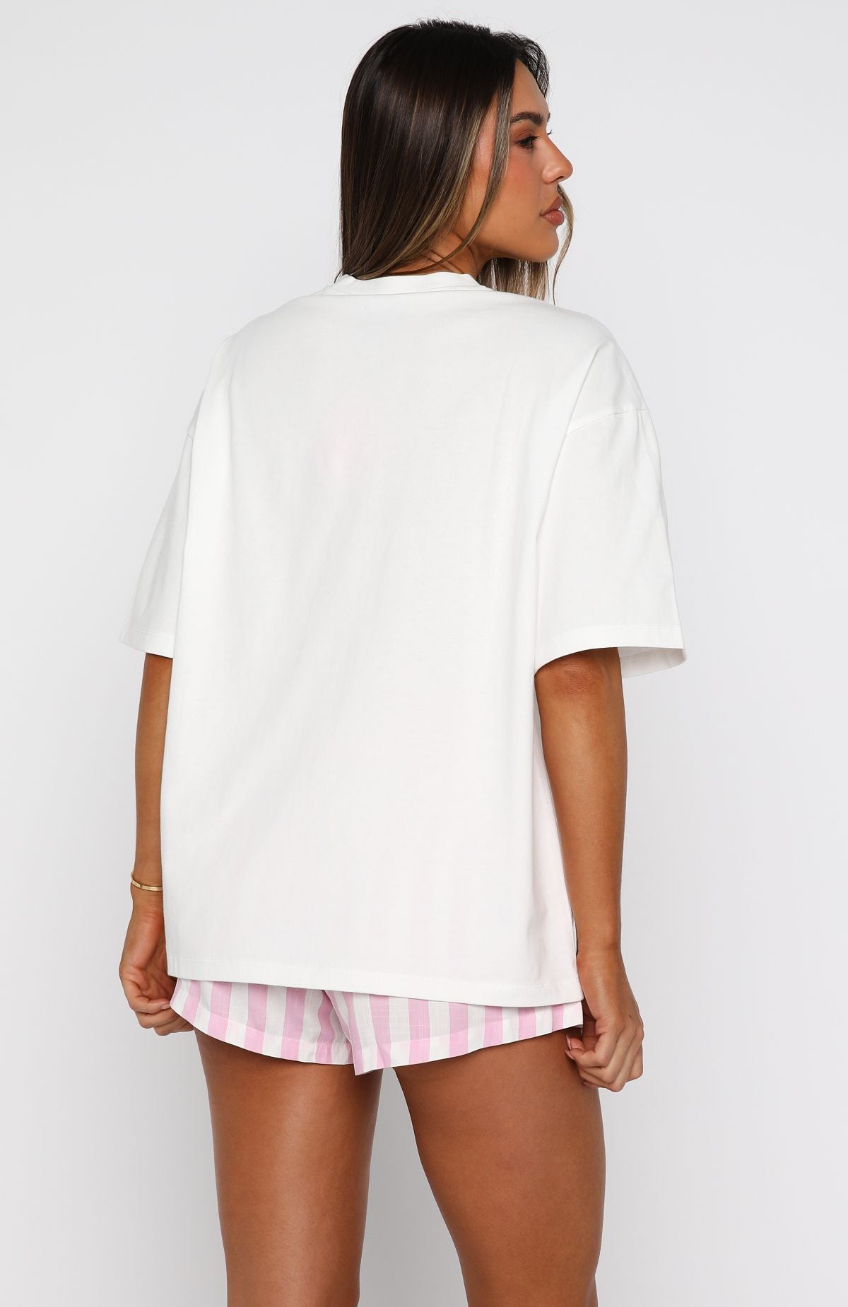 White Fox Silly Season Pyjama Oversized Tee White