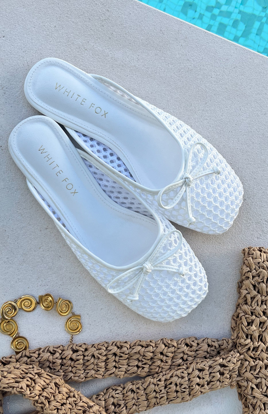 White Fox Malone Slides White