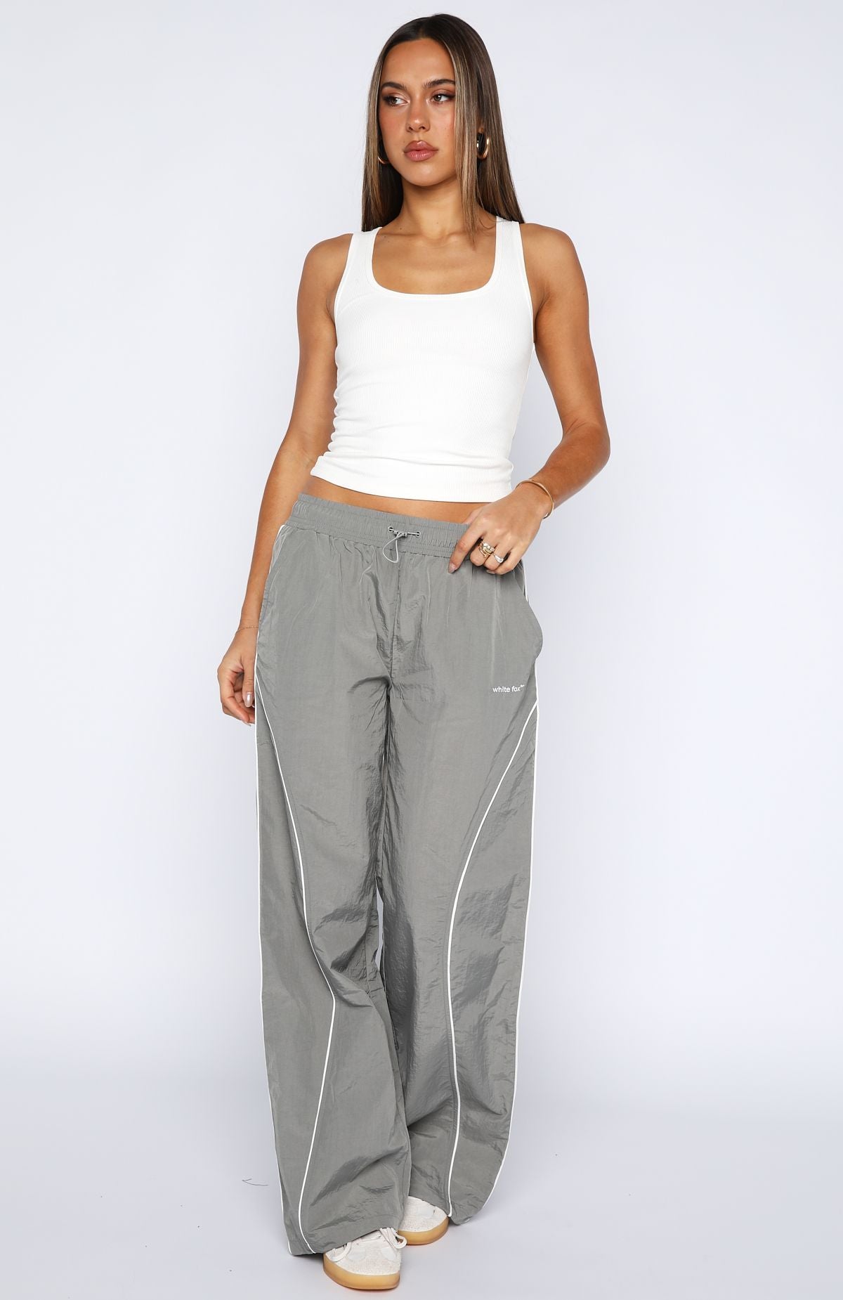 White Fox Unphased Track Pants Steel Grey