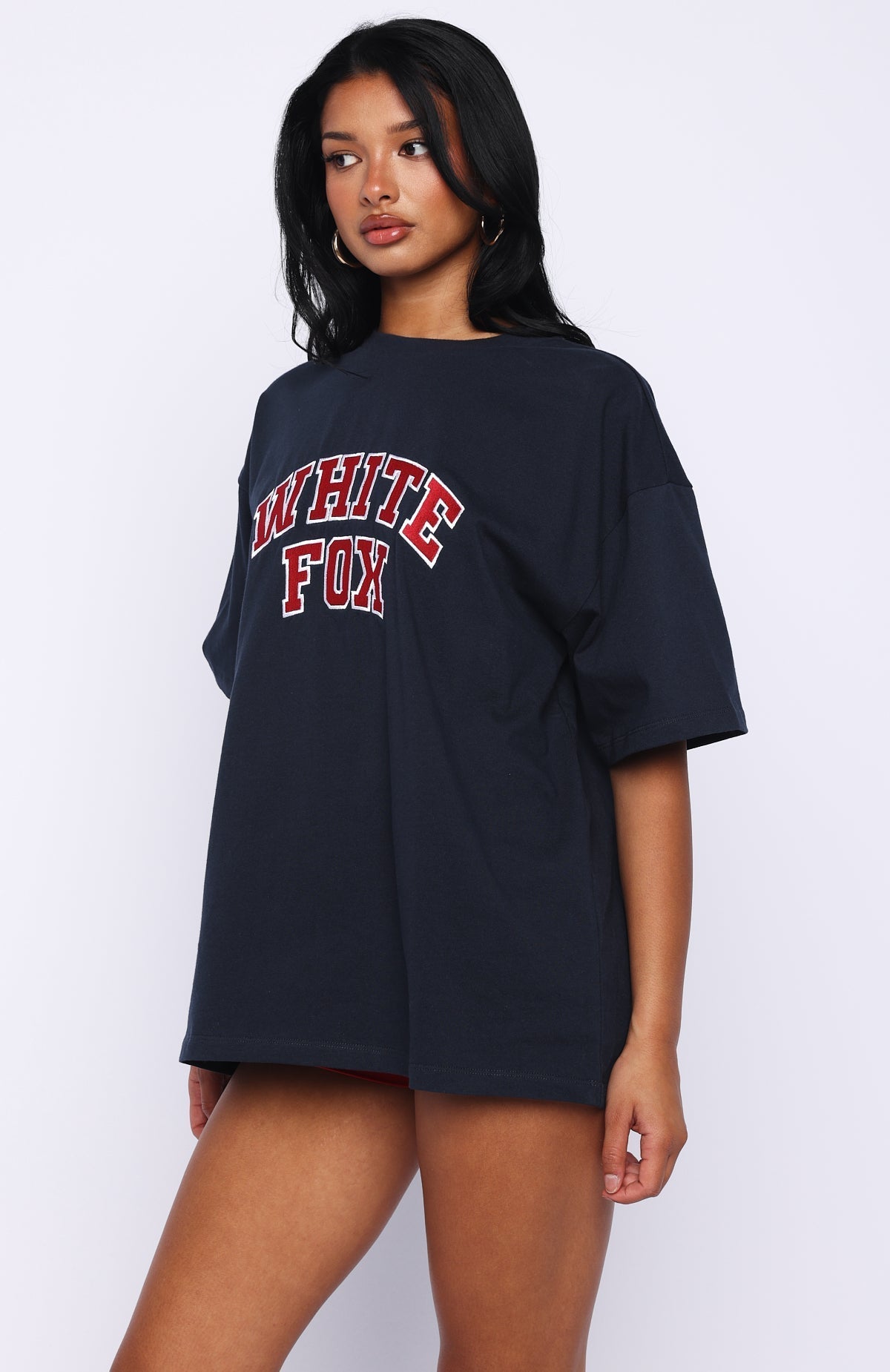 White Fox Starting Fresh Oversized Tee Navy