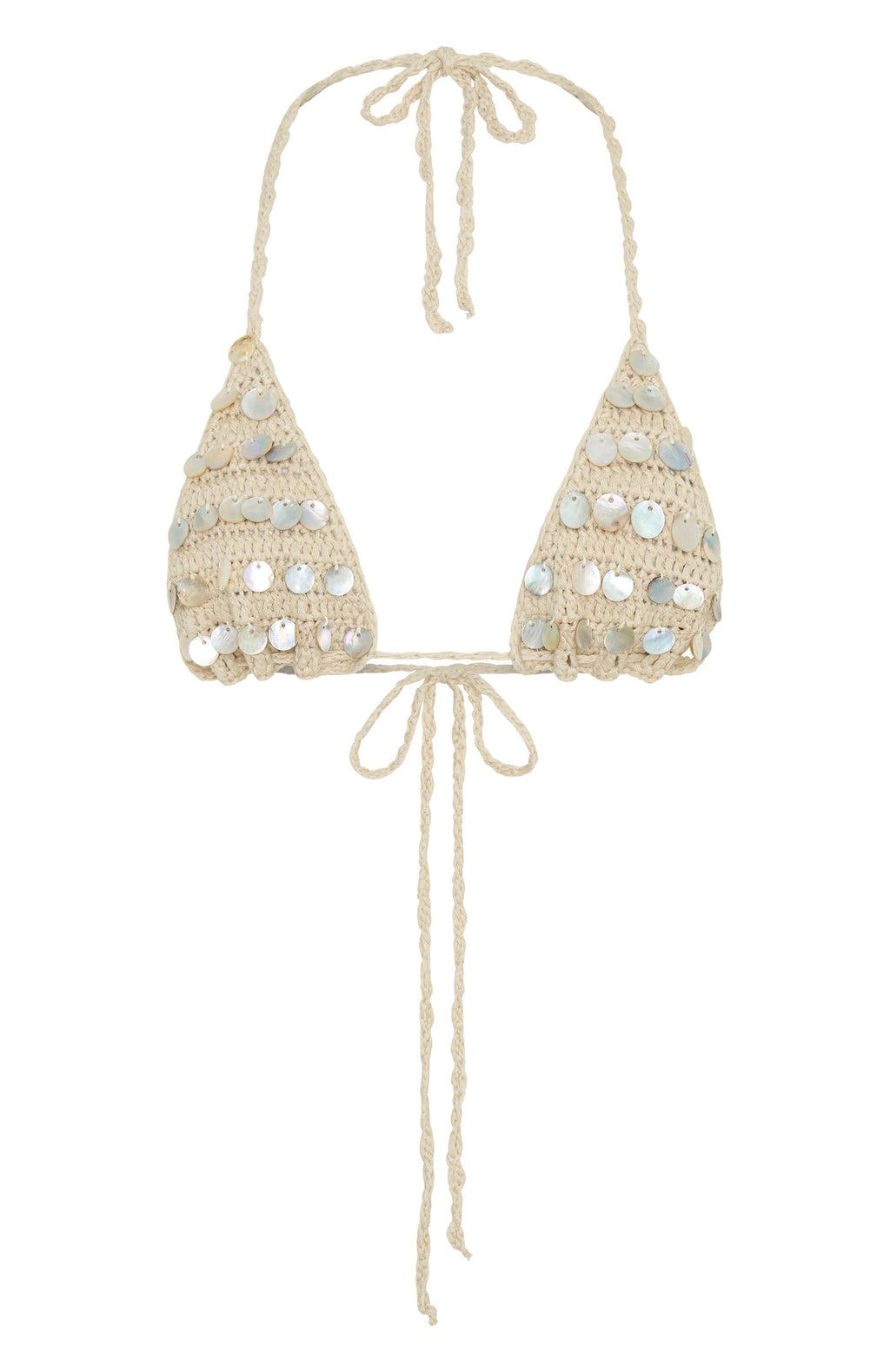 White Fox Hidden Treasure Crochet Bikini Top Shell