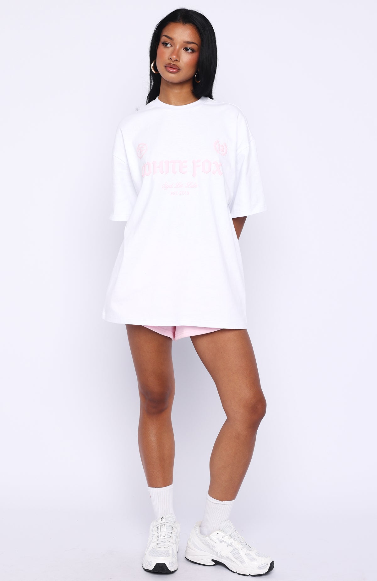 White Fox Vibe Too High Oversized Tee White
