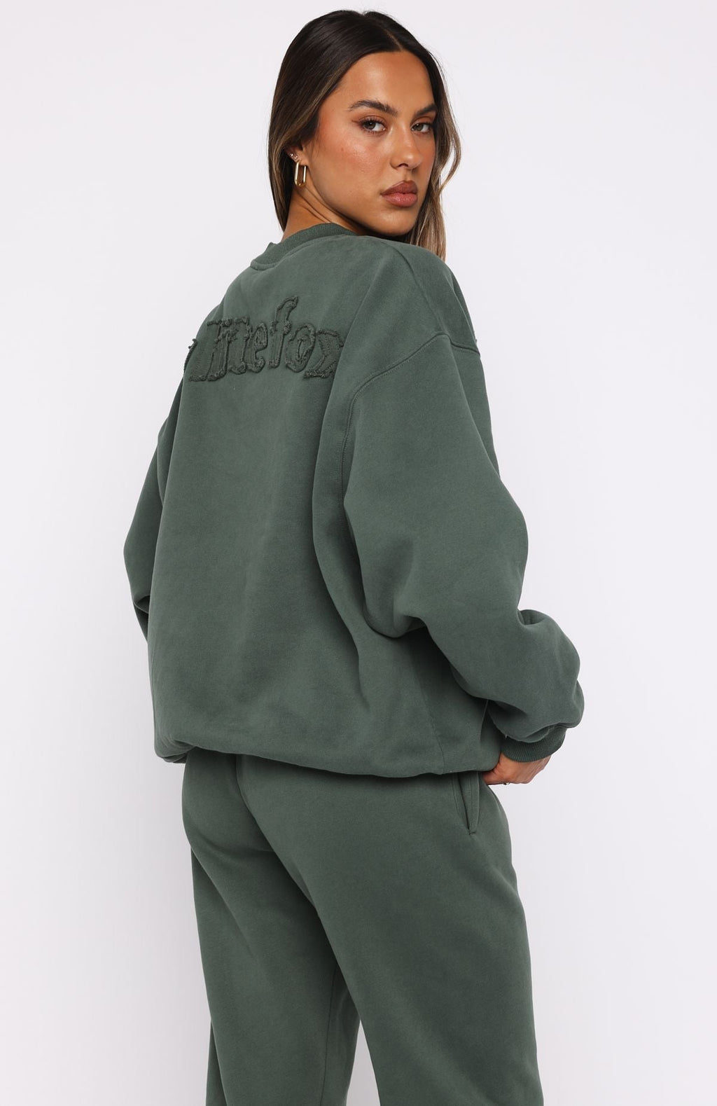 White Fox From The Archives Lexi Oversized Sweater Khaki