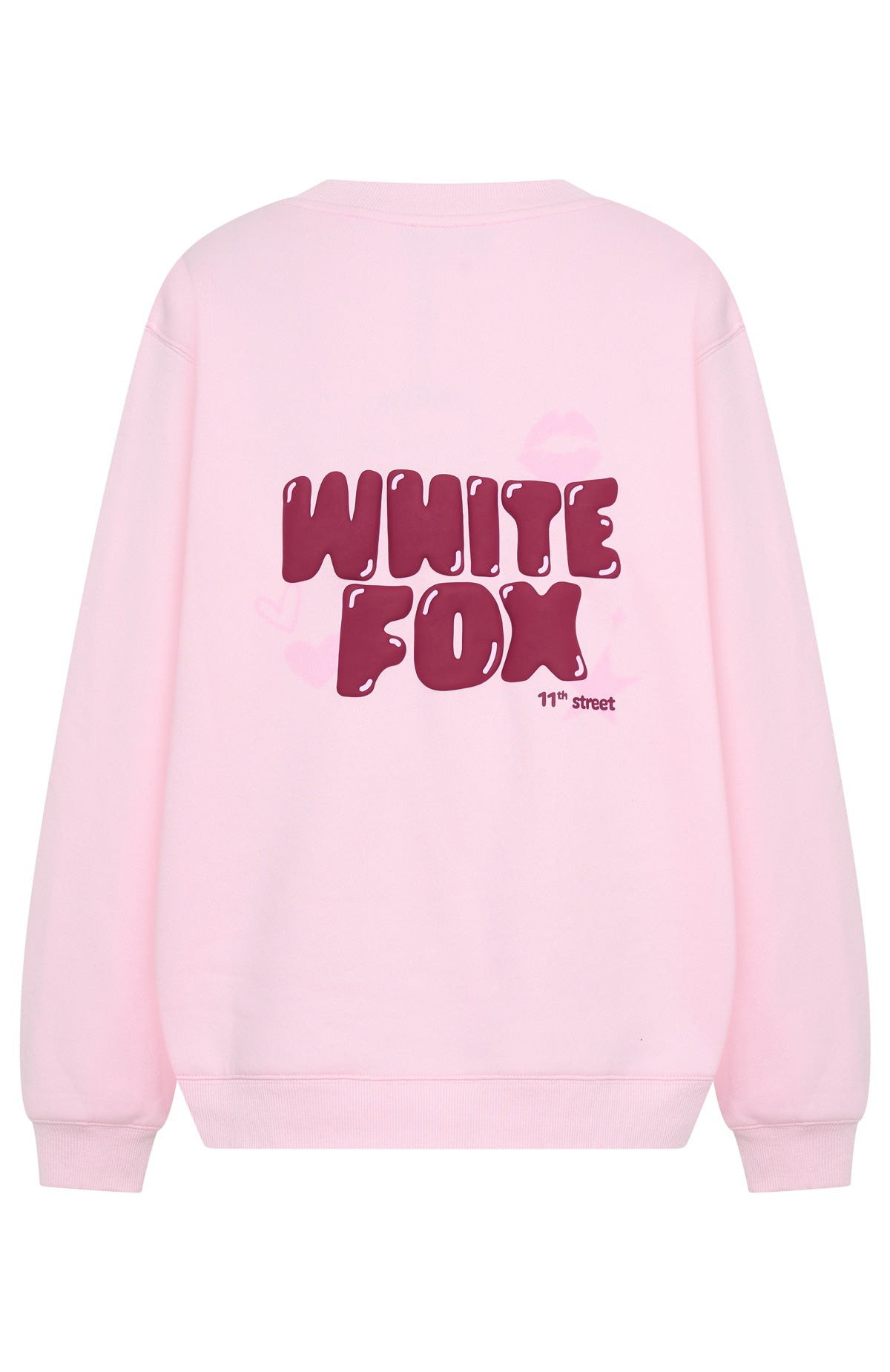 White Fox 11th Street Sweet Kisses Oversized Sweater Pink Sugar