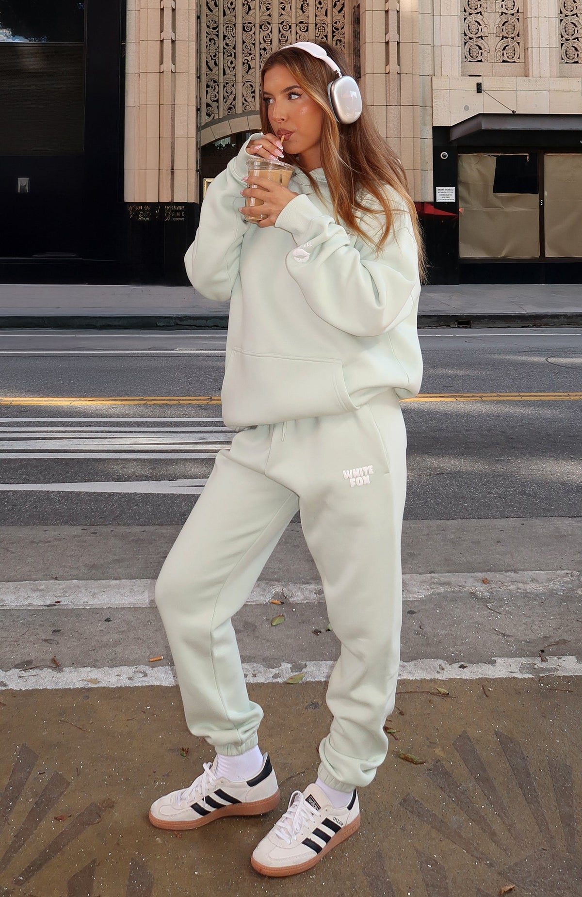 White Fox 11th Street Keeping It Real Sweatpants Iced Matcha