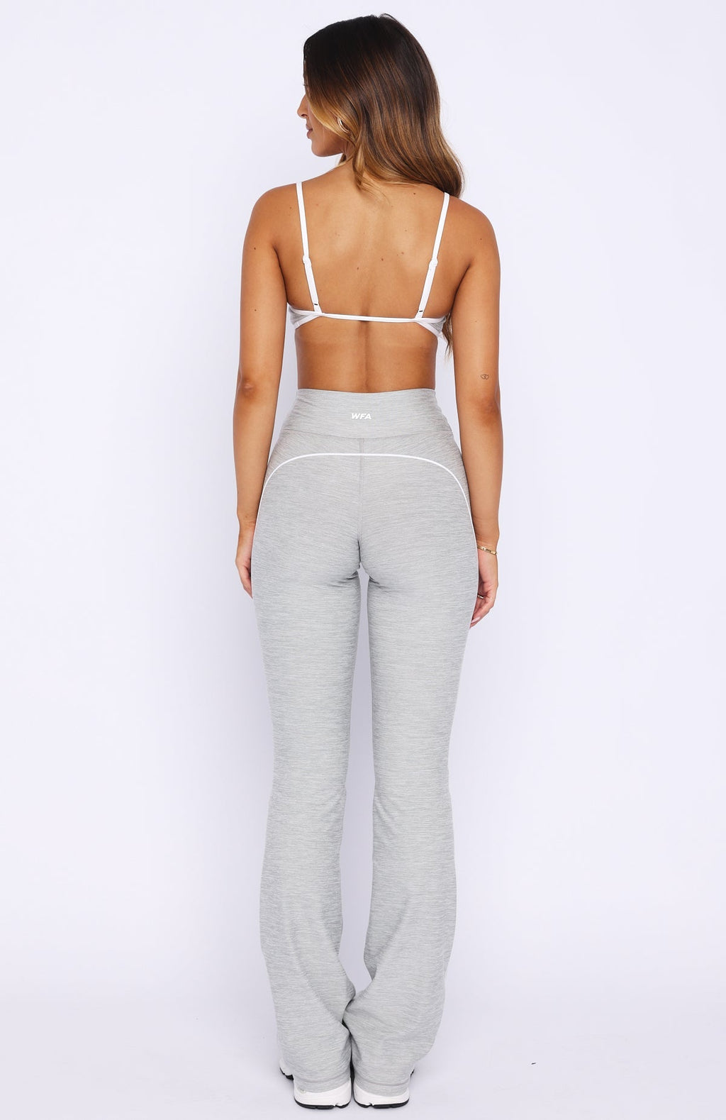 White Fox Volt Flare Leggings Grey Marle