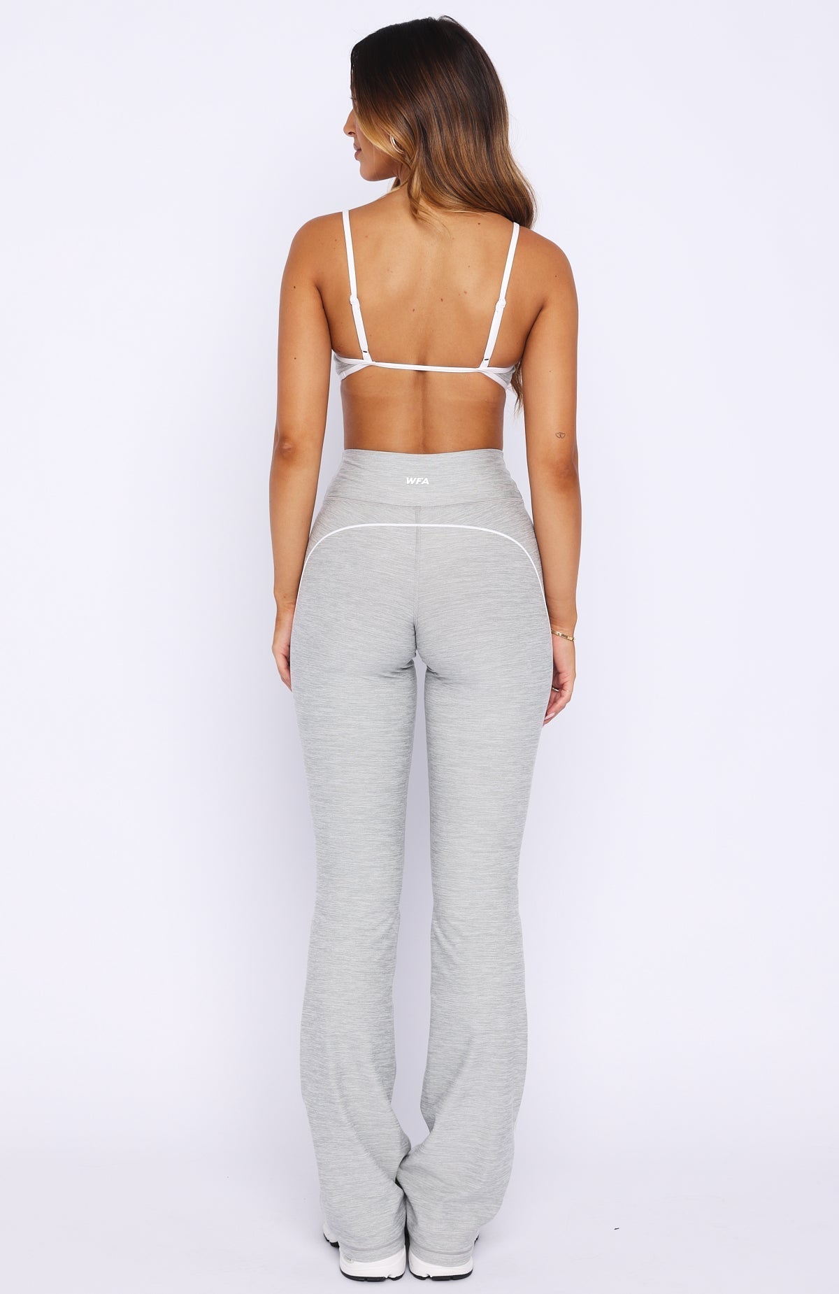 White Fox Volt Flare Leggings Grey Marle