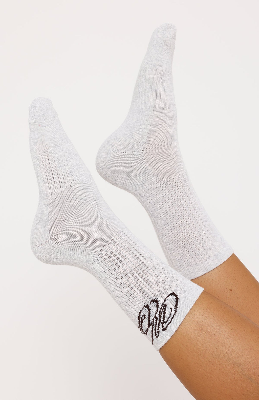 White Fox Studio 17 Raven 2 Pack Socks Red/Grey Marle
