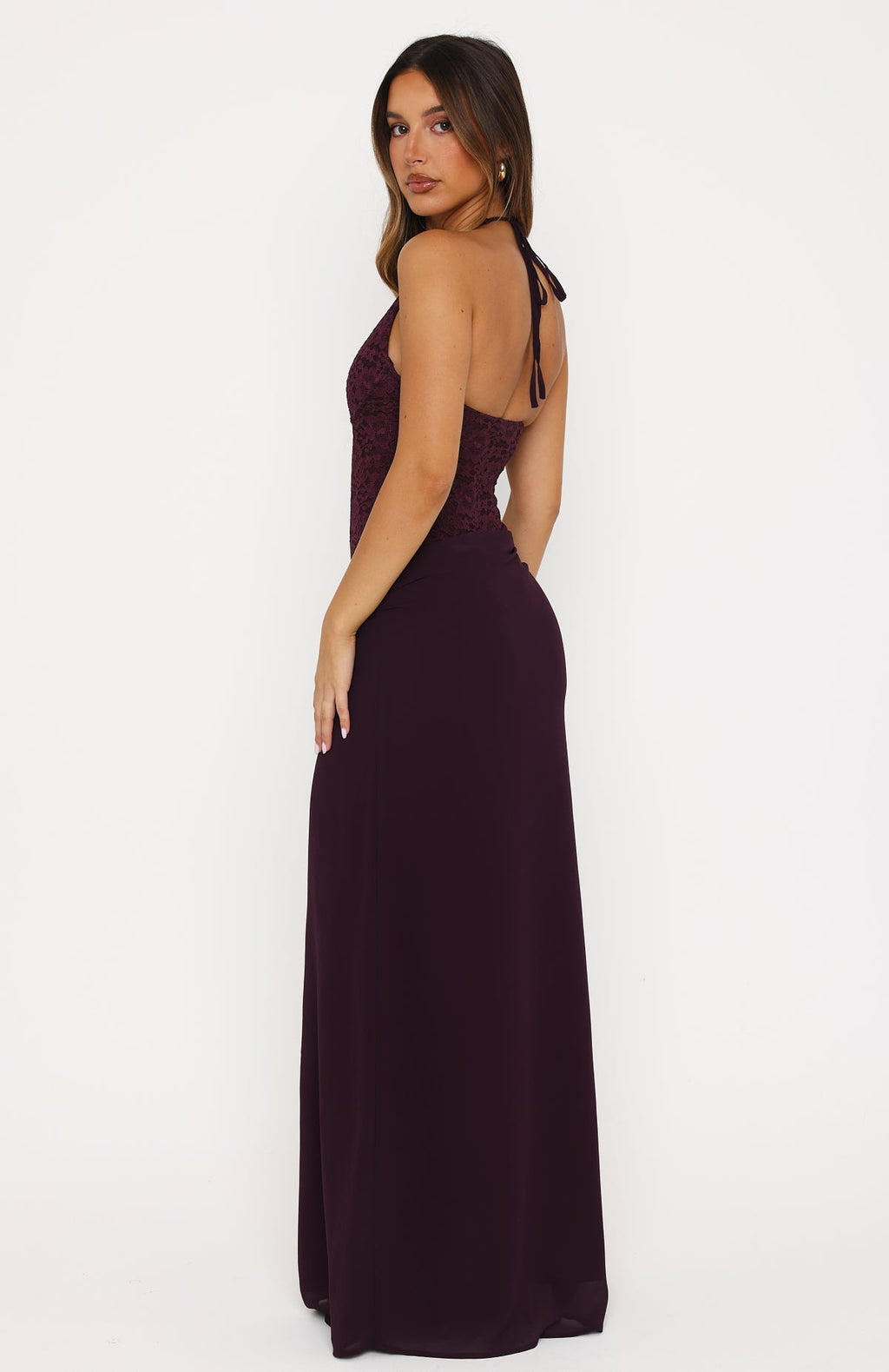White Fox Purely Yours Maxi Dress Plum